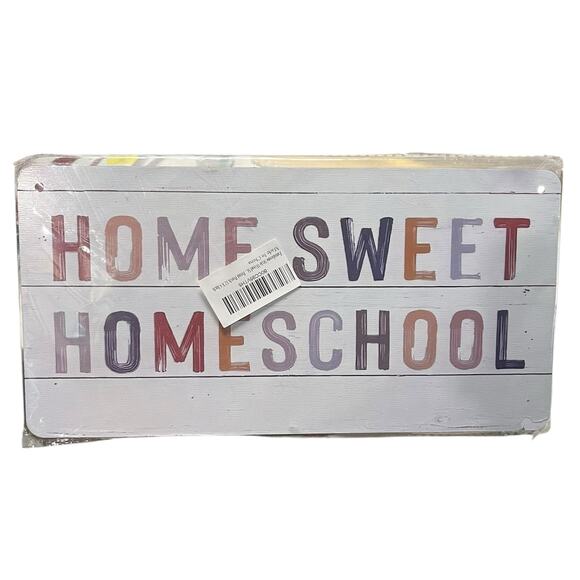 Farmhouse Wood Sign Home‎ Sweet Homeschool Sign Educational Hanging Decor 12X6 - Picture 2 of 3